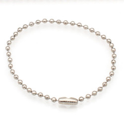 Lot de 10 chaînettes boule avec attache grain de riz