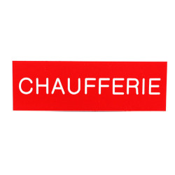Plaque de porte  CHAUFFERIE