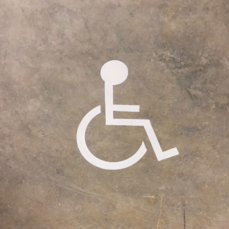 Pochoir pictogramme fauteuil roulant en pvc