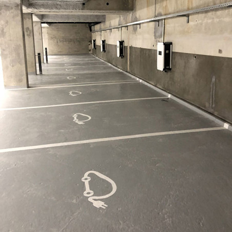 Pochoir pictogramme voiture électrique en pvc