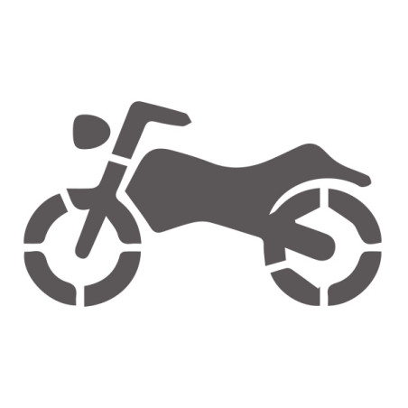 Pochoir pictogramme moto en pvc