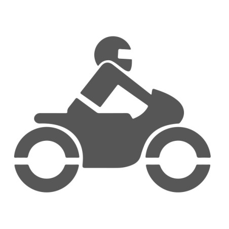 Pochoir pictogramme motard en pvc