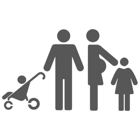 Pochoir pictogramme famille nombreuse en pvc