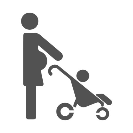 Pochoir pictogramme poussette en pvc