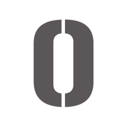 Pochoir chiffre 0 en pvc