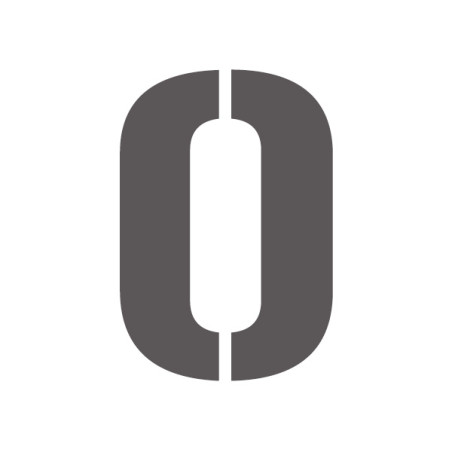 Pochoir chiffre 0 en pvc