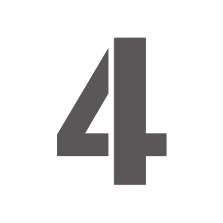 Pochoir chiffre 4 en pvc