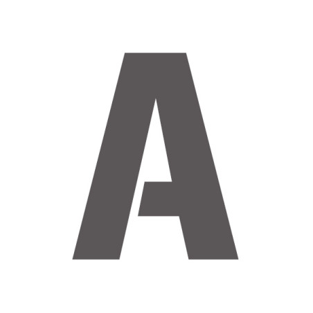 Pochoir lettre A majuscule en pvc