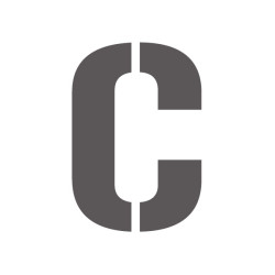 Pochoir lettre C majuscule en pvc