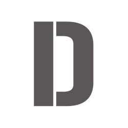 Pochoir lettre D majuscule en pvc