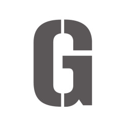 Pochoir lettre G majuscule en pvc