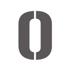 Pochoir lettre O majuscule en pvc