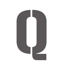 Pochoir lettre Q majuscule en pvc