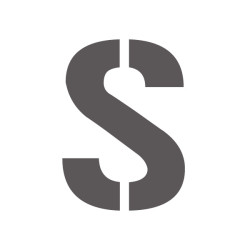 Pochoir lettre S majuscule en pvc