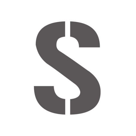 Pochoir lettre S majuscule en pvc