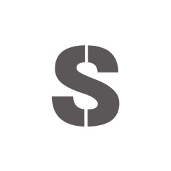 Pochoir lettre S minuscule en pvc