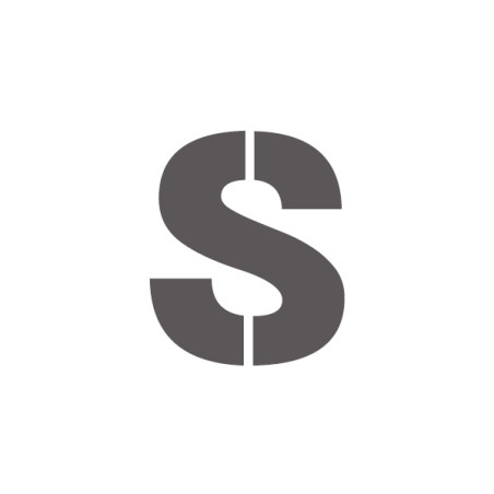 Pochoir lettre S minuscule en pvc