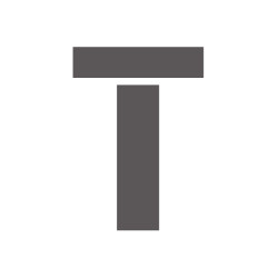 Pochoir lettre T majuscule en pvc