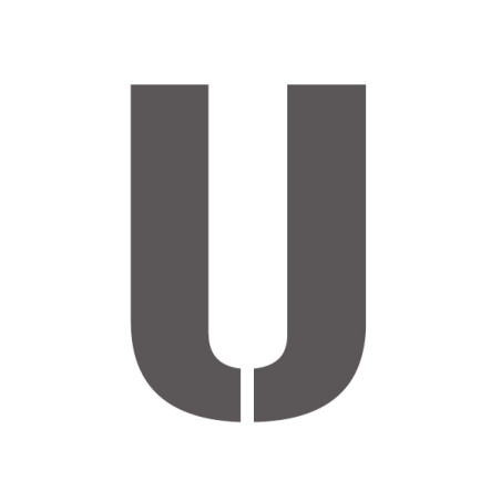 Pochoir lettre U majuscule en pvc