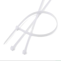 Lot de 100 serre-câbles blancs