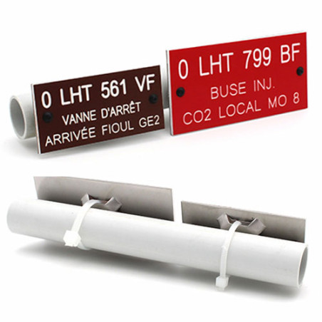 serre câble blanc rilan porte etiquette gravée