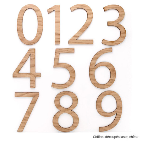 Chiffre découpé laser : 9