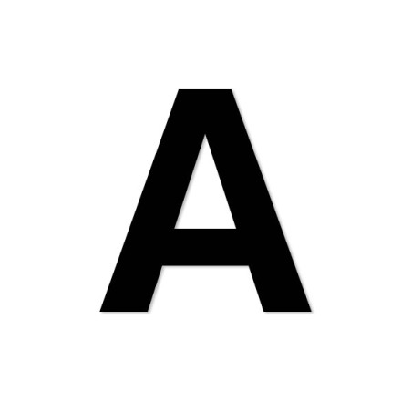 Lettre découpée laser : A