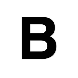 Lettre découpée laser : B