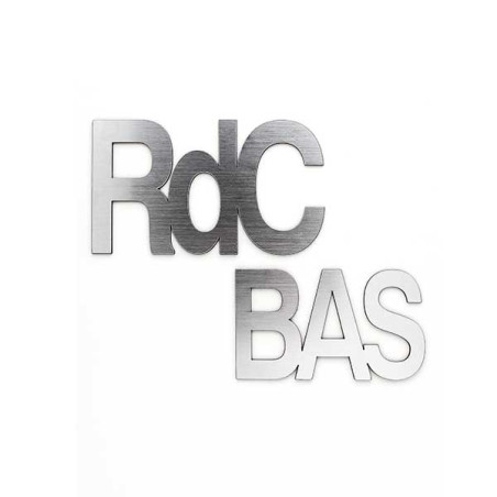 Lettres découpées laser : RDC BAS