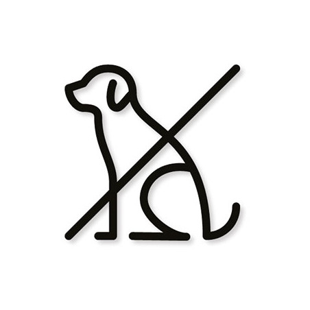 Pictogramme découpé au laser : CHIEN INTERDIT