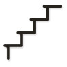 Pictogramme découpé au laser : ESCALIER