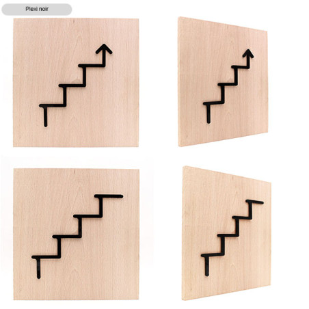 Pictogramme découpé au laser : ESCALIER