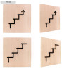 Pictogramme découpé au laser : ESCALIER