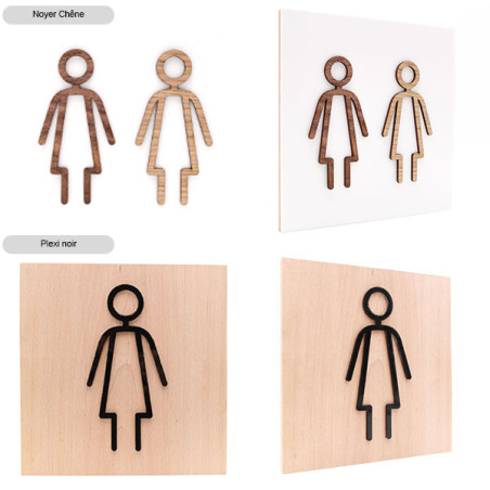 Pictogramme découpé au laser : FEMME