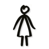 Pictogramme découpé au laser : FEMME TYPO MARQUEUR