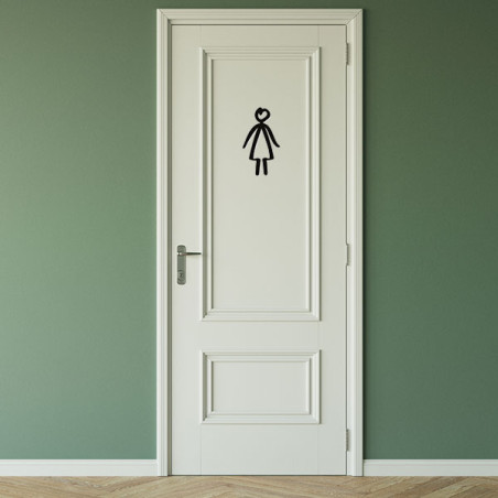 Pictogramme découpé au laser : FEMME TYPO MARQUEUR