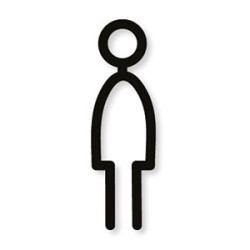 Pictogramme découpé au laser : HOMME