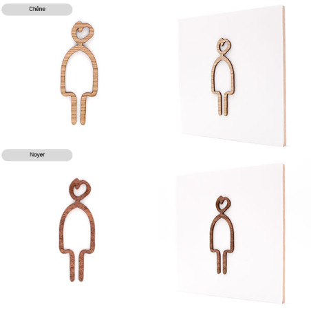 Pictogramme découpé au laser : HOMME TYPO MARQUEUR