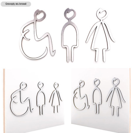 Pictogramme découpé au laser : HOMME TYPO MARQUEUR