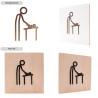 Pictogramme découpé au laser : HOMME CHANGE BÉBÉ