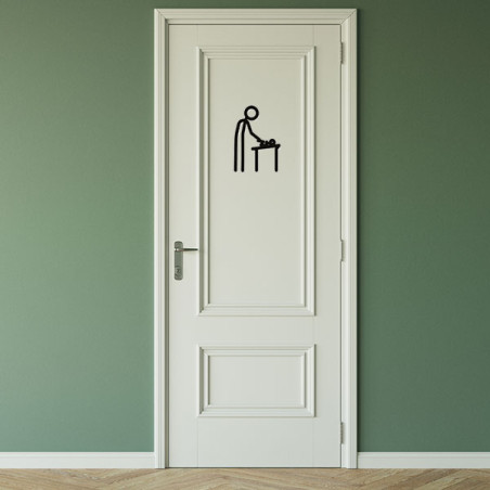 Pictogramme découpé au laser : HOMME CHANGE BÉBÉ