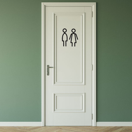 Pictogramme découpé au laser : HOMME ET FEMME