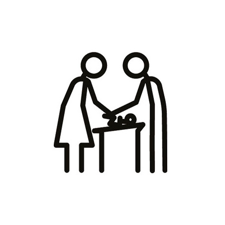 Pictogramme découpé au laser : HOMME FEMME CHANGE BÉBÉ