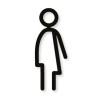 Pictogramme découpé au laser : HOMME FEMME NON GENRÉ