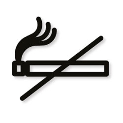 Pictogramme découpé au laser : INTERDICTION DE FUMER