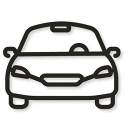 Pictogramme découpé au laser : PARKING VOITURE