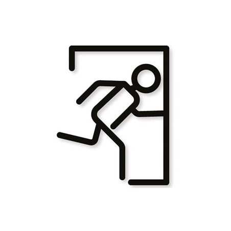 Pictogramme découpé au laser : EVACUATION