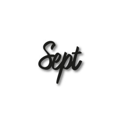 Numéro découpé au laser : SEPT
