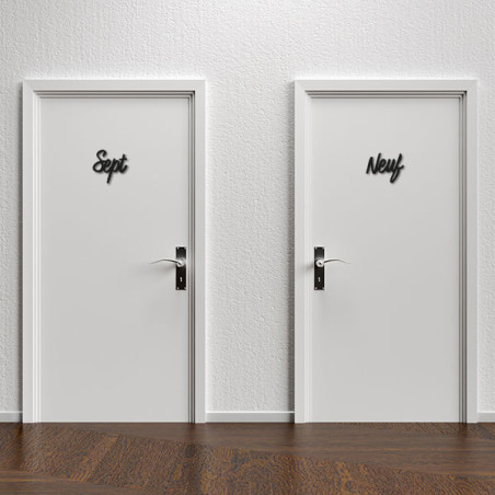 Numéro découpé au laser : SEPT