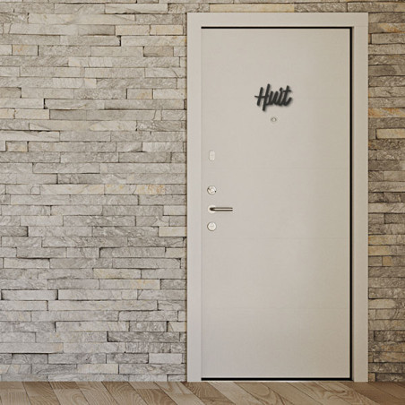 Numéro découpé au laser : HUIT